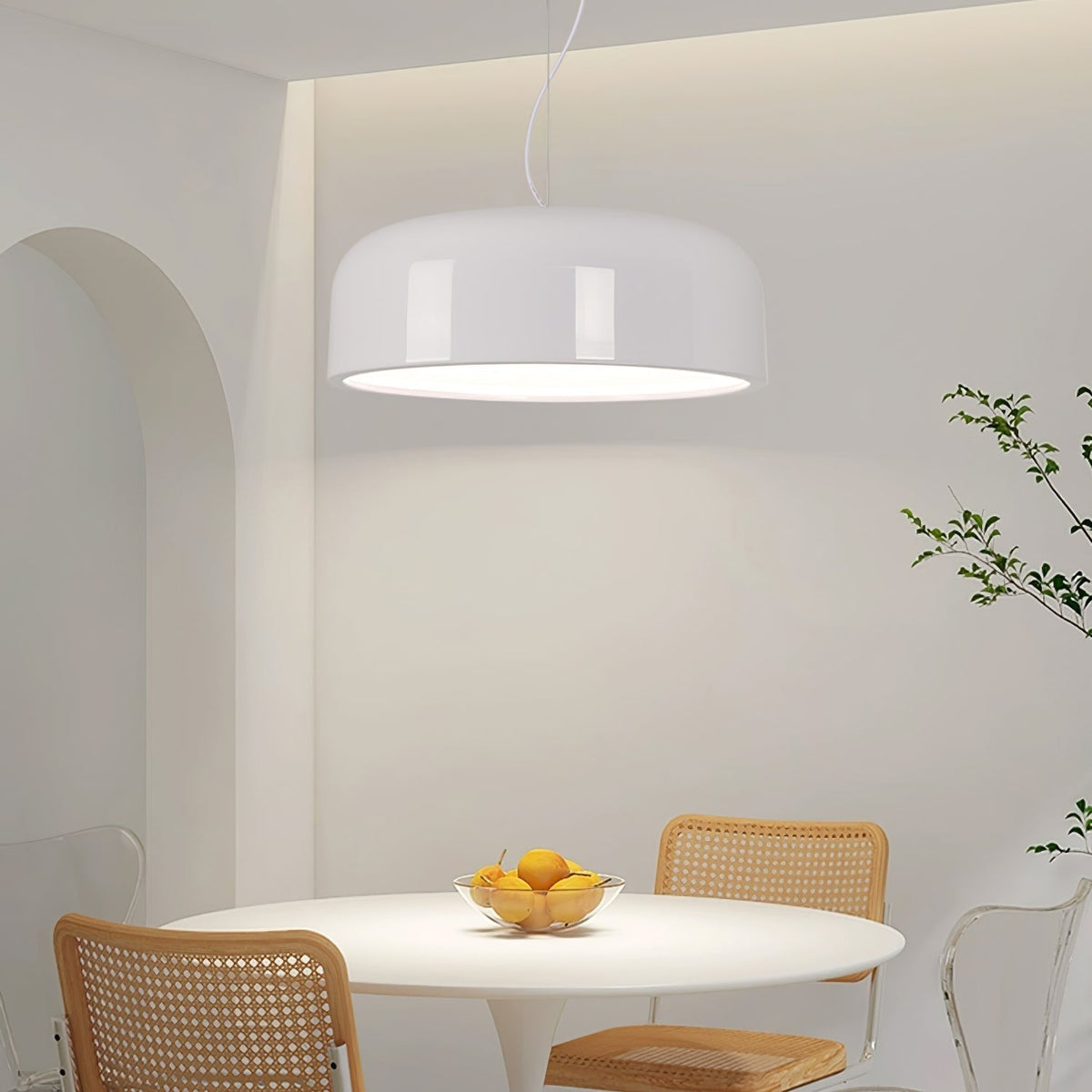 Void nowoczesna lampa wisząca ze szkła aluminium