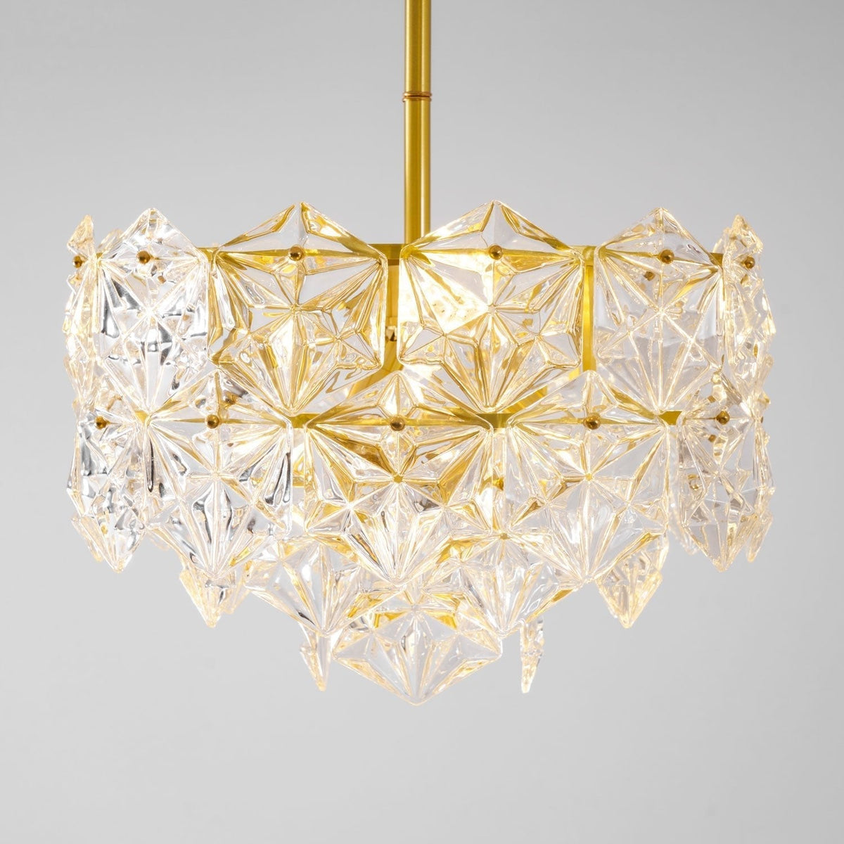 Eirararia żyrandol ze szkła Snowflake Gold