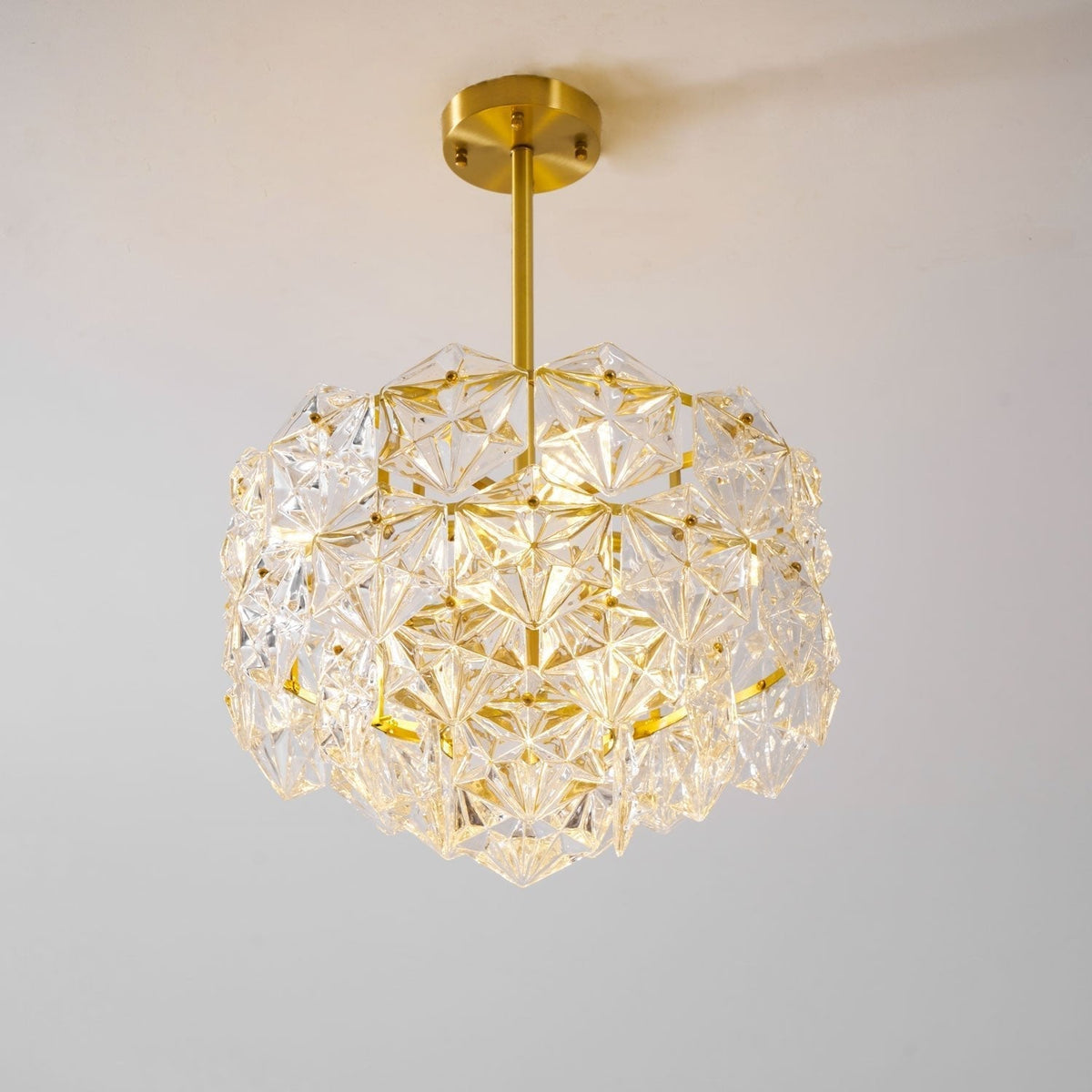 Eirararia żyrandol ze szkła Snowflake Gold