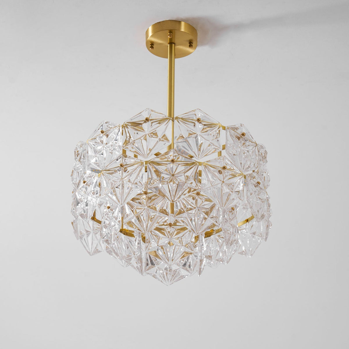 Eirararia żyrandol ze szkła Snowflake Gold