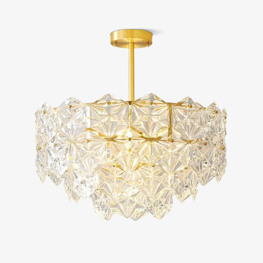 Eirararia żyrandol ze szkła Snowflake Gold