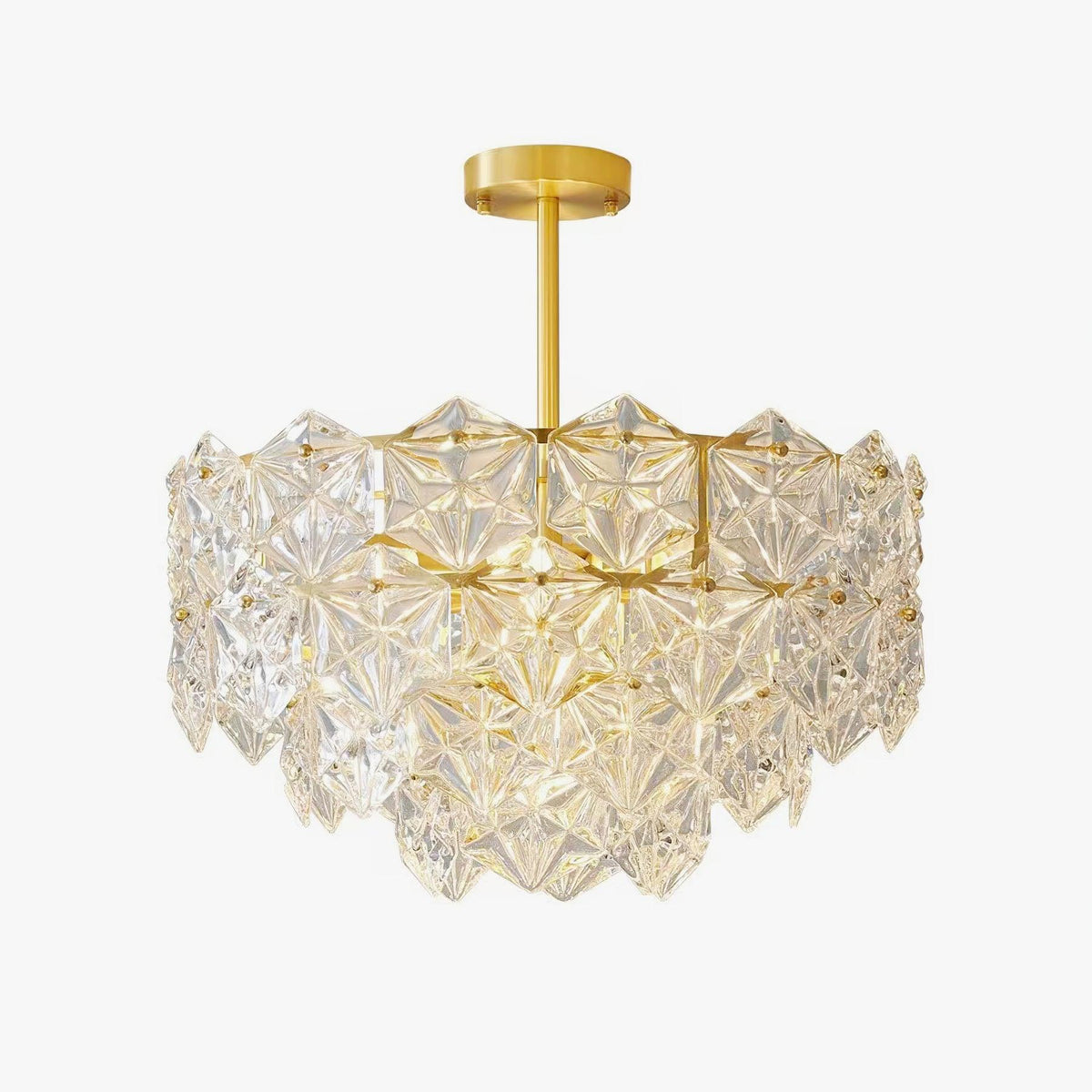 Eirararia żyrandol ze szkła Snowflake Gold