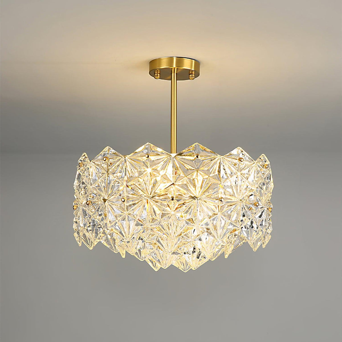 Eirararia żyrandol ze szkła Snowflake Gold