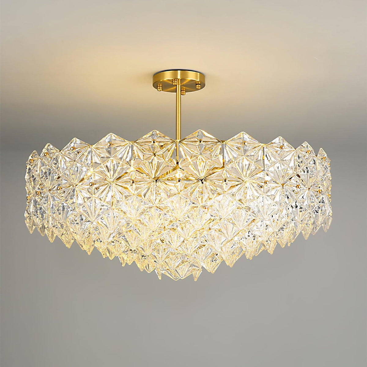 Eirararia żyrandol ze szkła Snowflake Gold