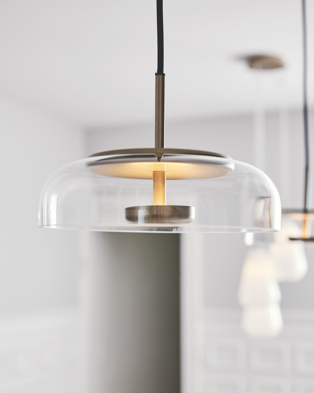 Liorenia lampa wisząca ze szkła przezroczystego