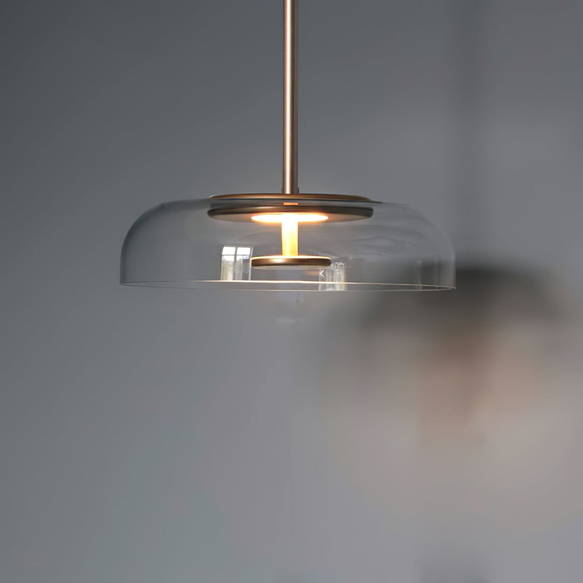 Liorenia lampa wisząca ze szkła przezroczystego