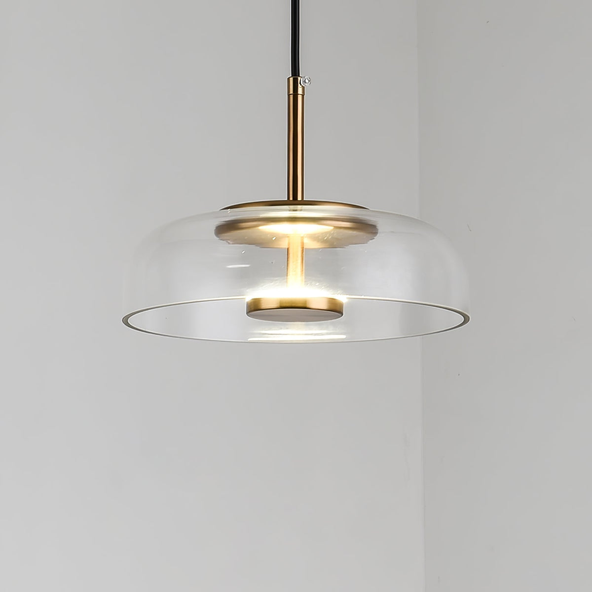 Liorenia lampa wisząca ze szkła przezroczystego