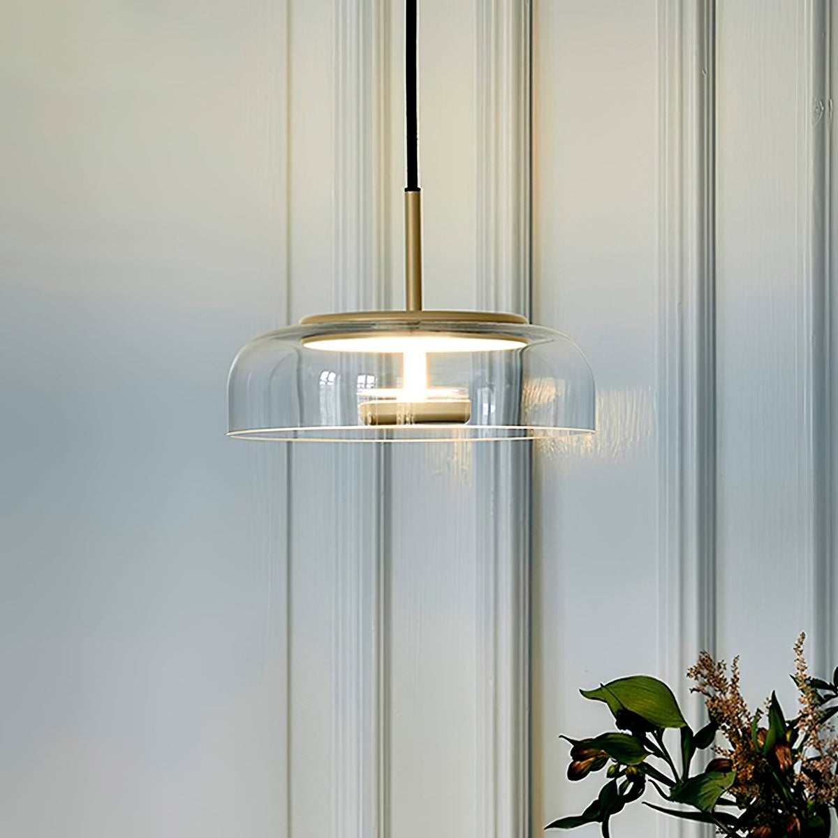 Liorenia lampa wisząca ze szkła przezroczystego
