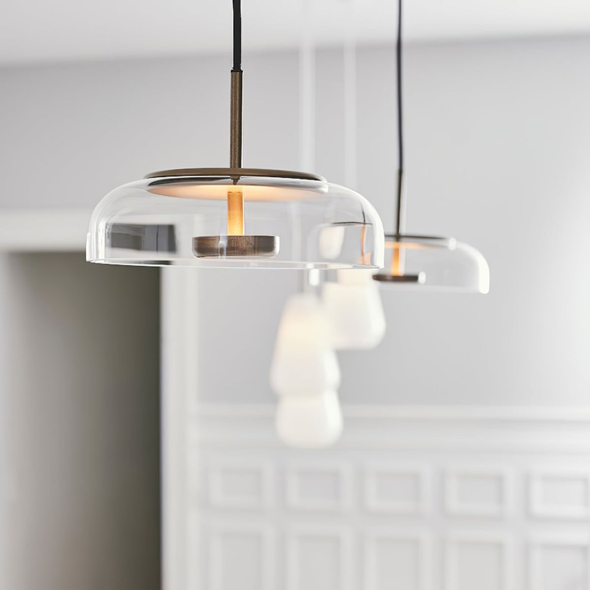 Liorenia lampa wisząca ze szkła przezroczystego