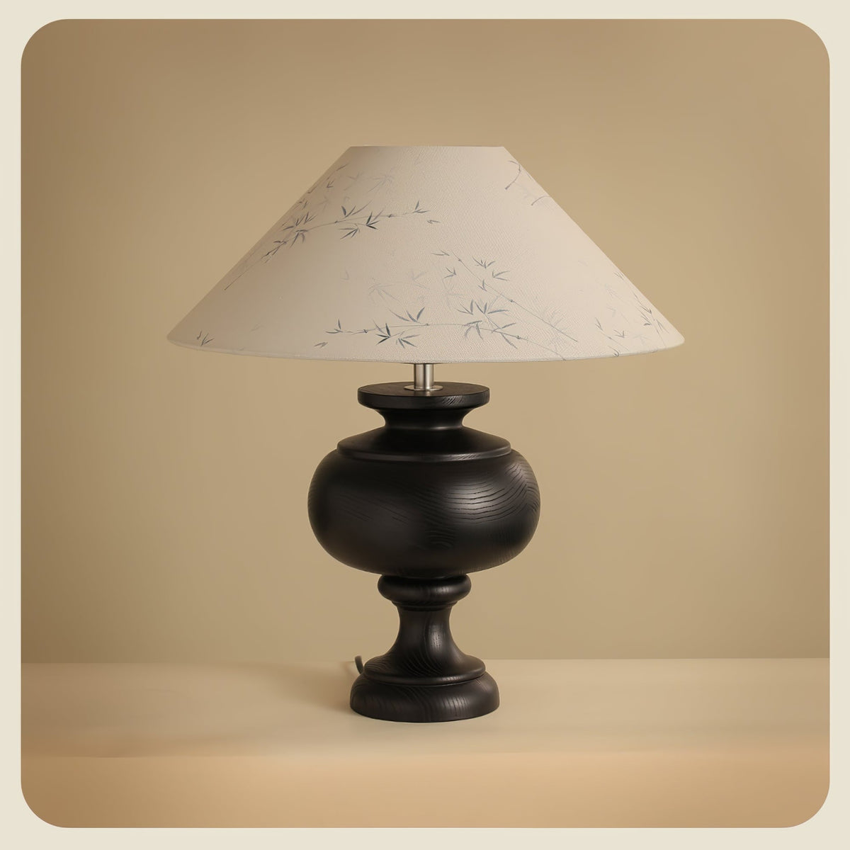 Culiril lampa stołowa z płótna o orientalskim wzorze