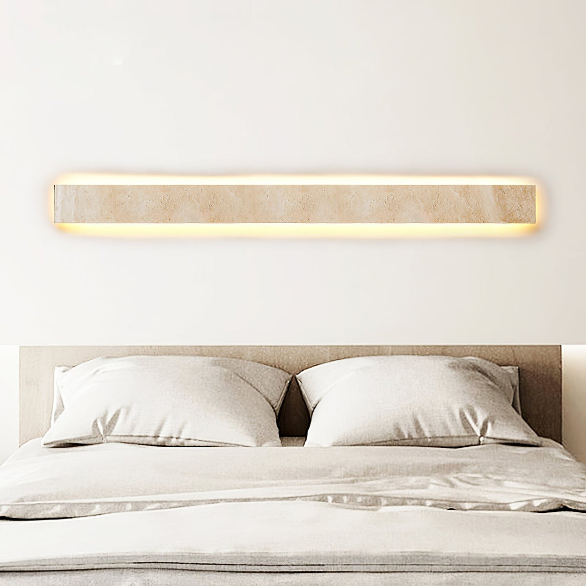 Tavoelia Slim Rectangle Travertine liniowy kinkiet