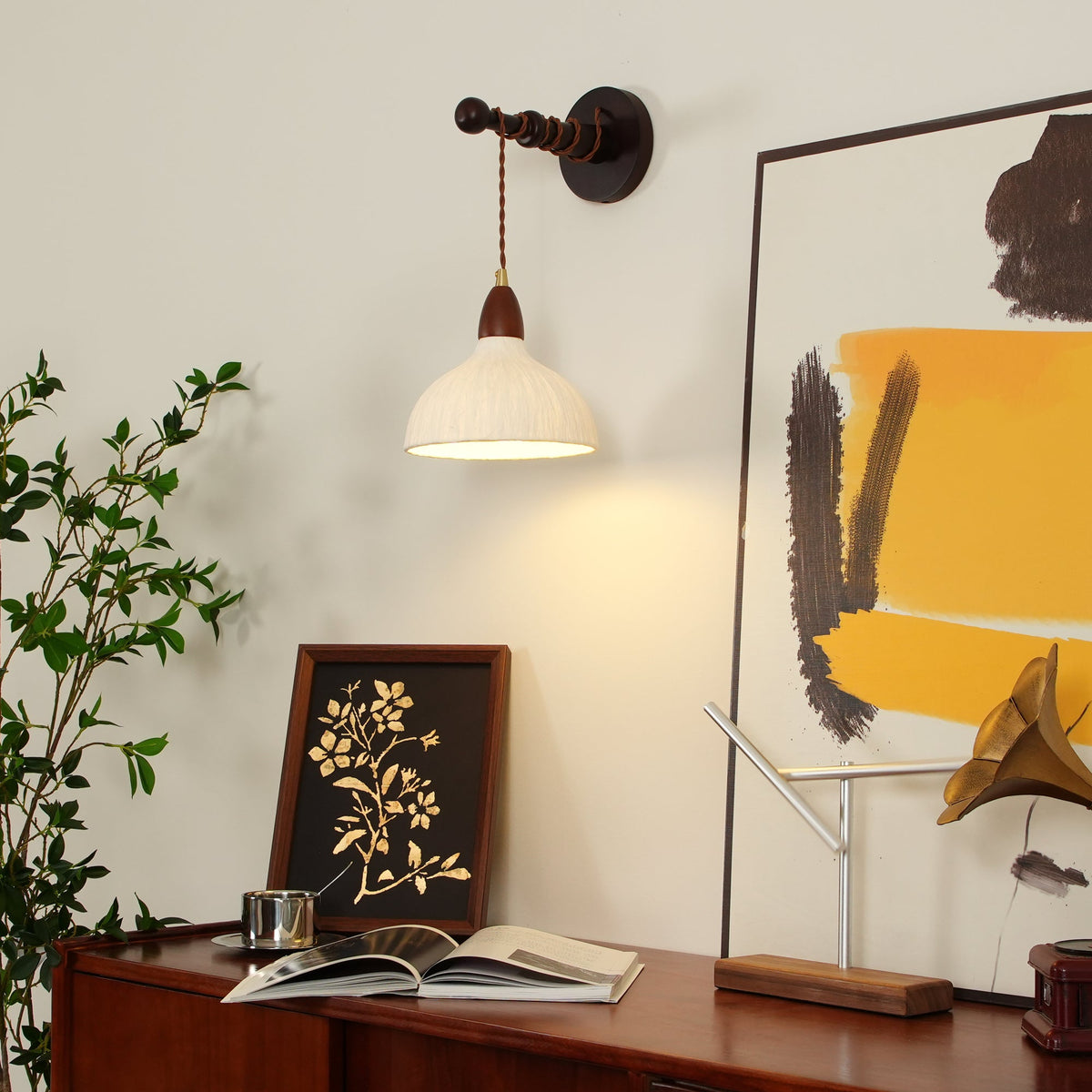 Vitheos Elegance Natural drewniany kinkiet