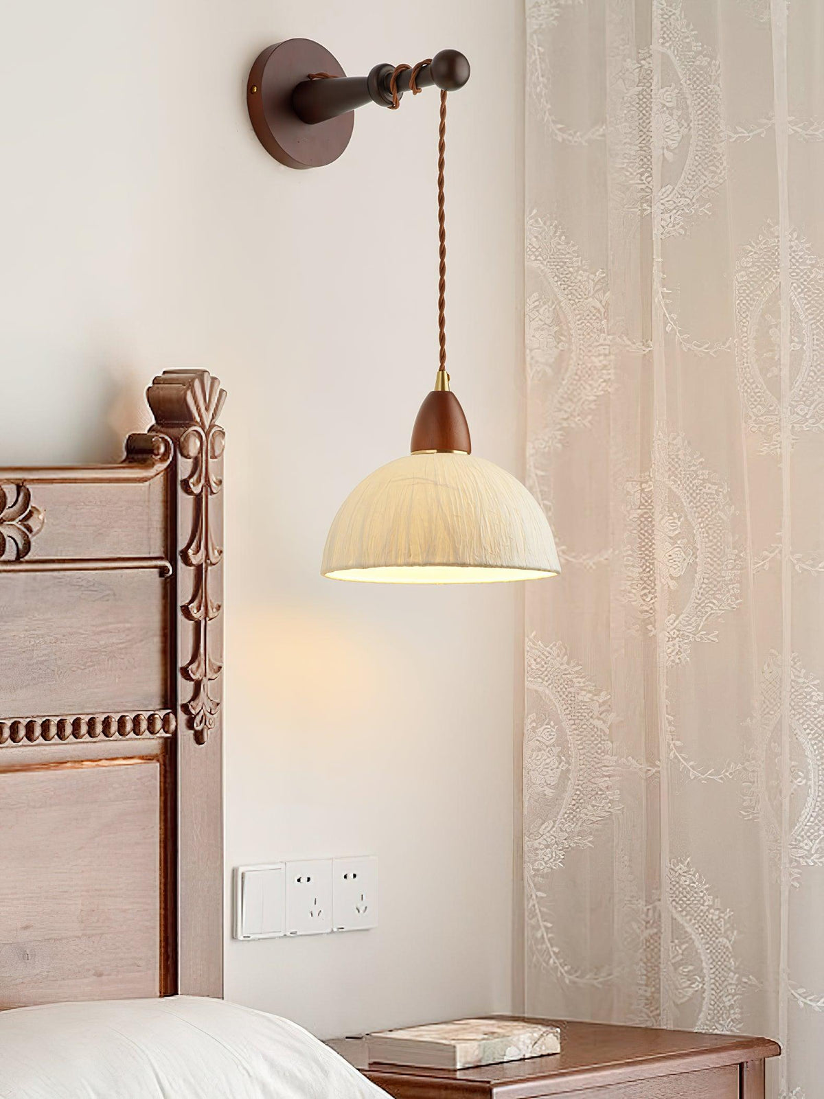 Vitheos Elegance Natural drewniany kinkiet