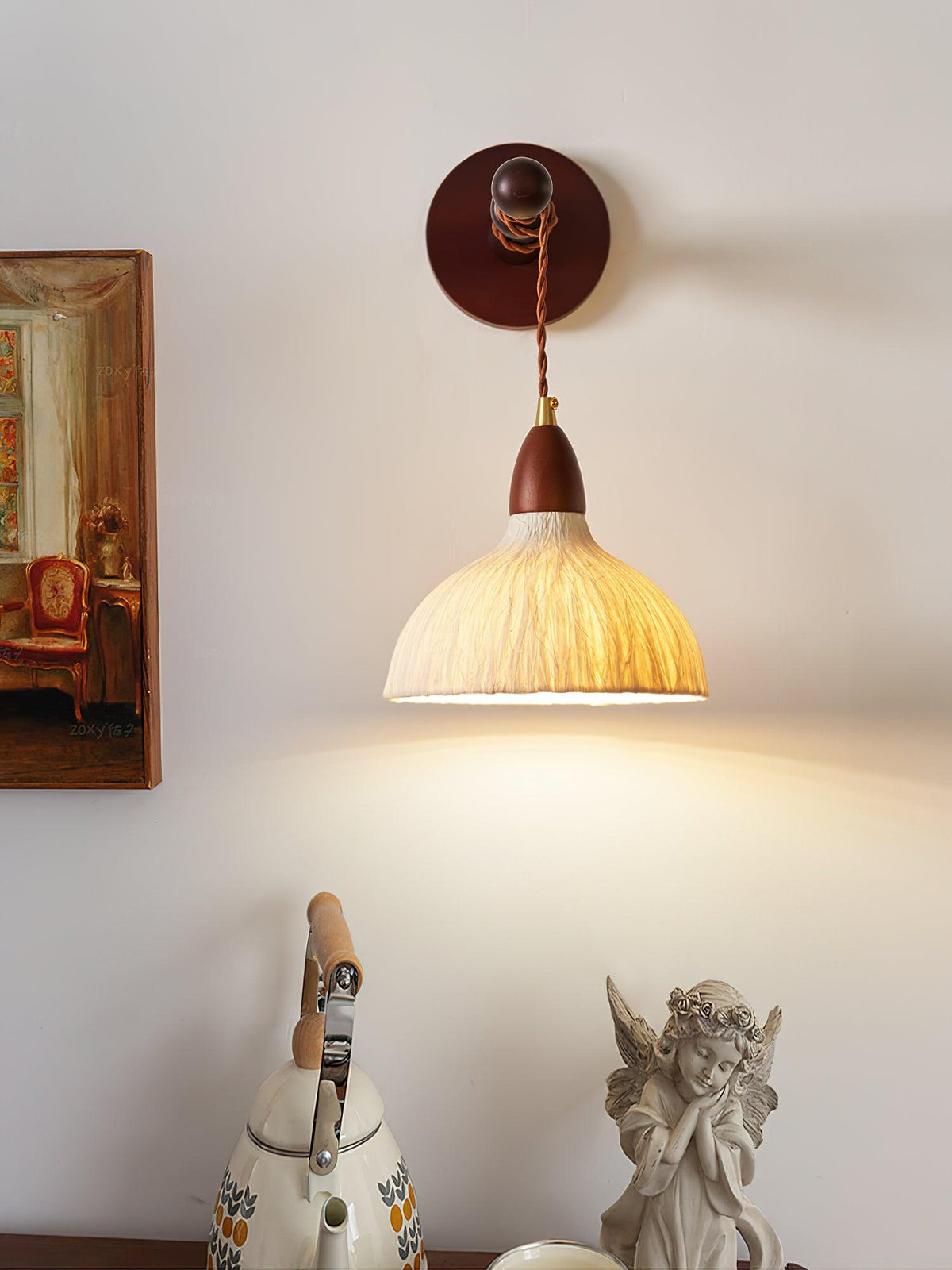 Vitheos Elegance Natural drewniany kinkiet