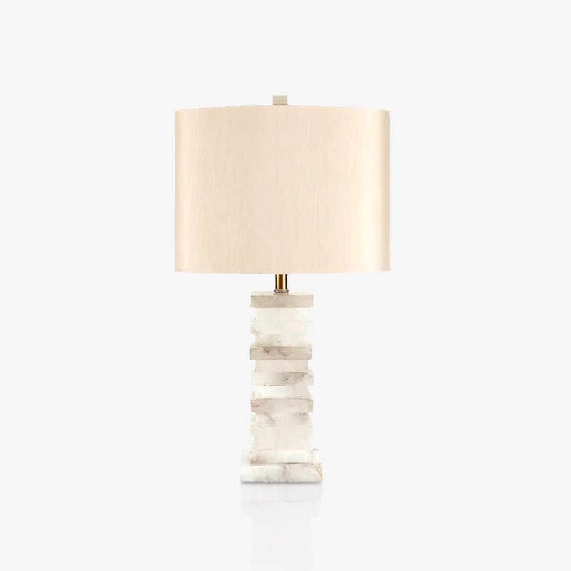 Covynen alabasterowa lampa stołowa