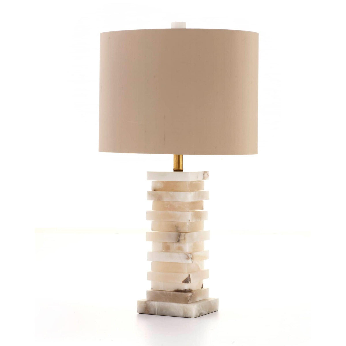 Covynen alabasterowa lampa stołowa