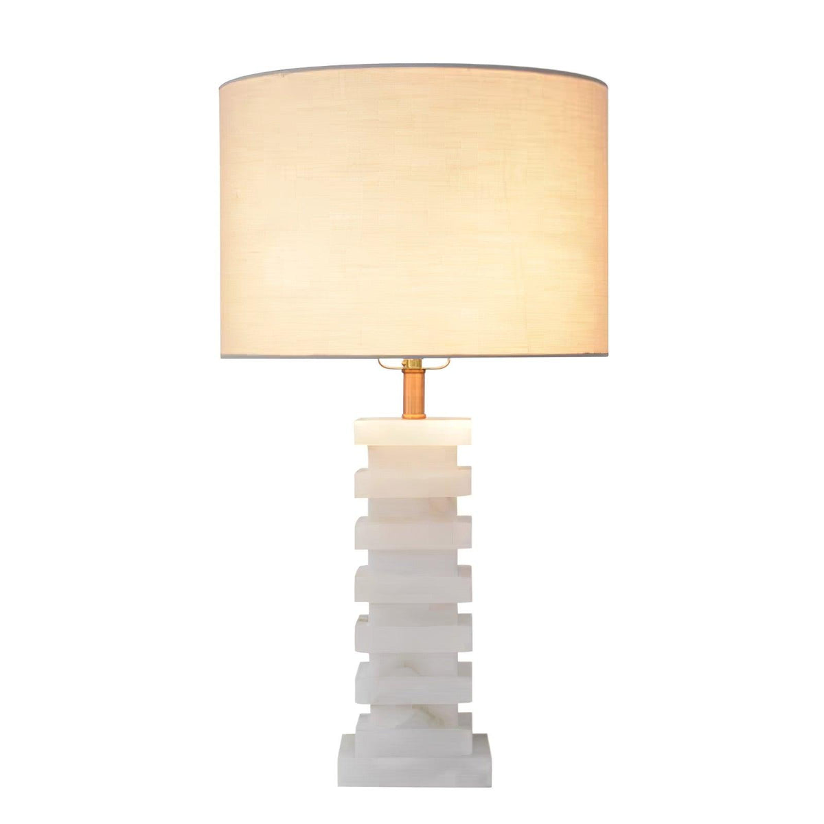 Covynen alabasterowa lampa stołowa
