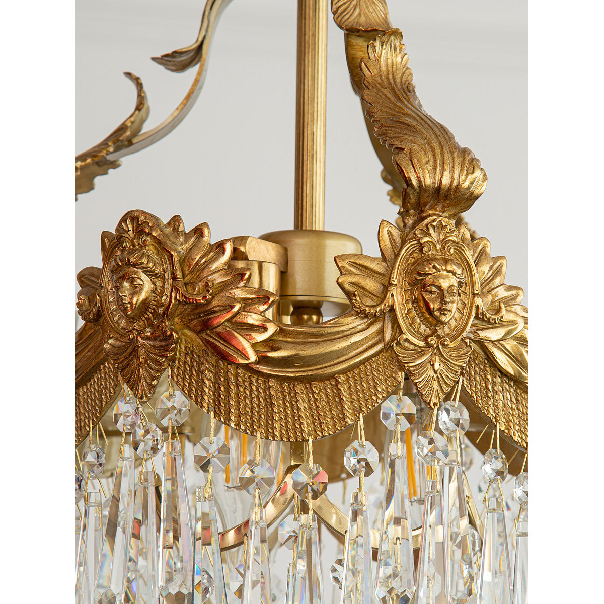 Seraphelion liniowa lampa wisząca ze szkła kolorowego z kryształu