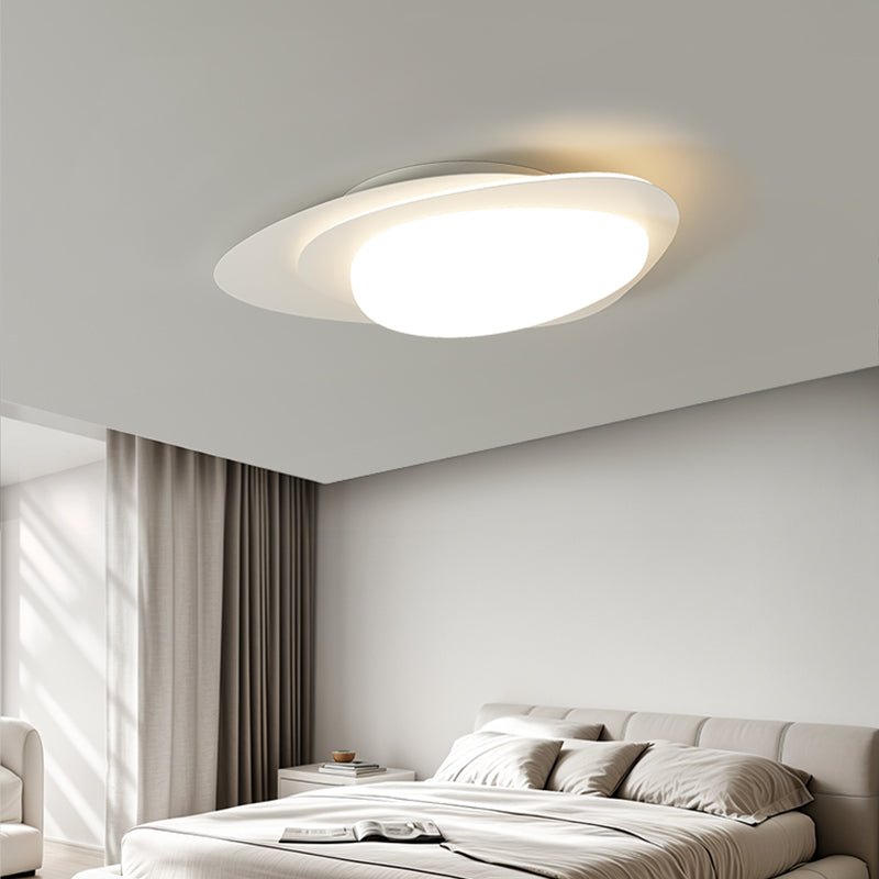 Fuji lampa sufitowa w orzechu owalna organiczna LED