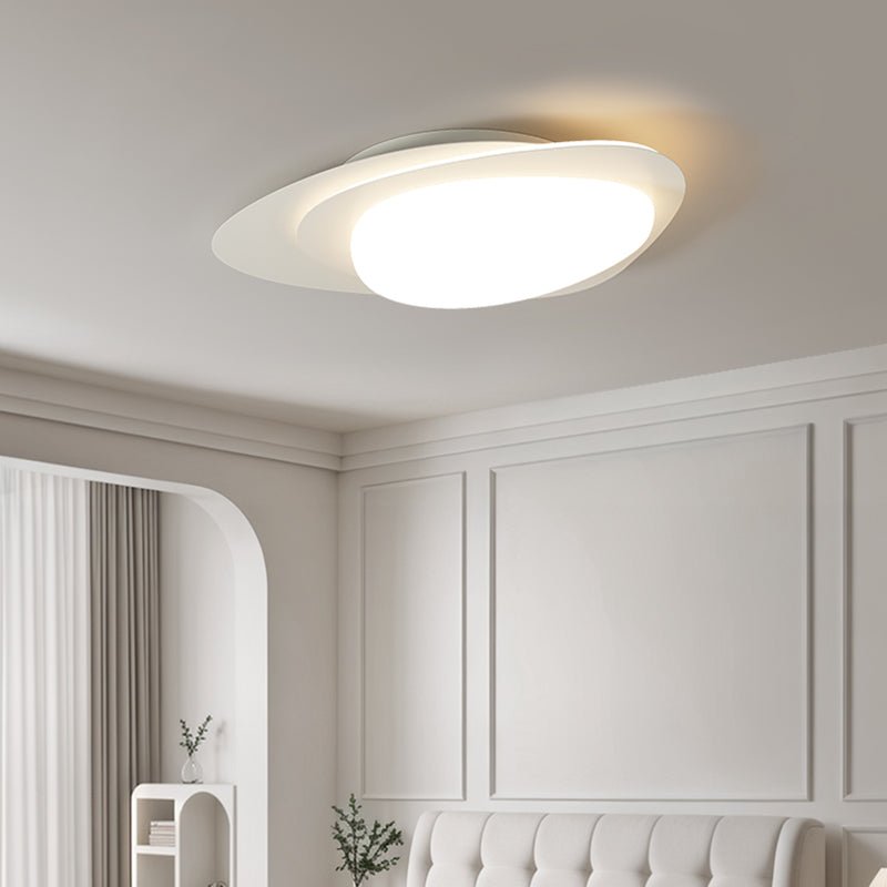 Fuji lampa sufitowa w orzechu owalna organiczna LED