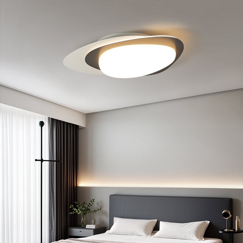 Fuji lampa sufitowa w orzechu owalna organiczna LED