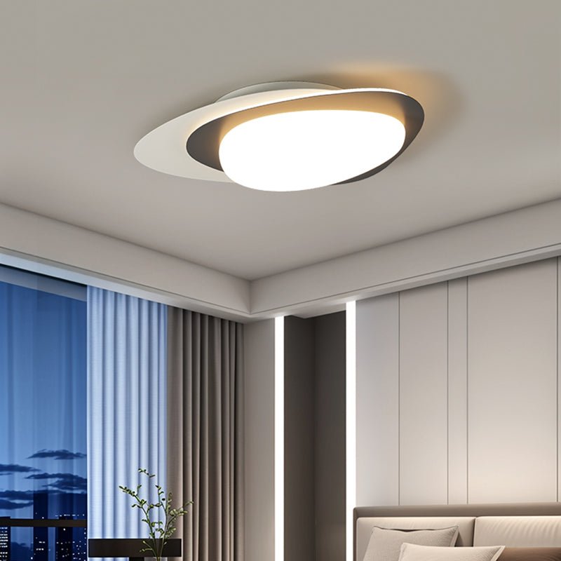 Fuji lampa sufitowa w orzechu owalna organiczna LED