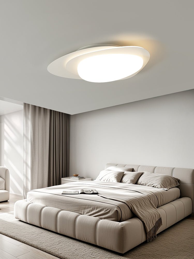 Fuji lampa sufitowa w orzechu owalna organiczna LED
