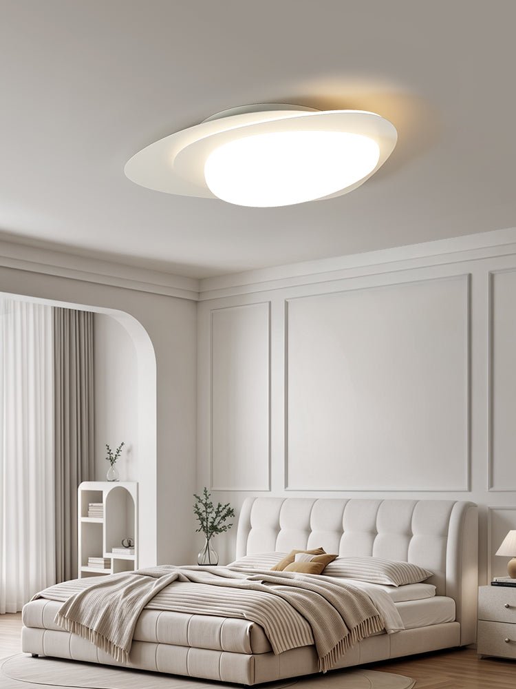 Fuji lampa sufitowa w orzechu owalna organiczna LED