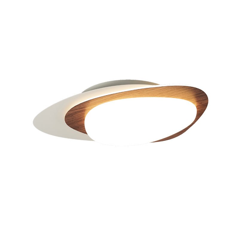 Fuji lampa sufitowa w orzechu owalna organiczna LED