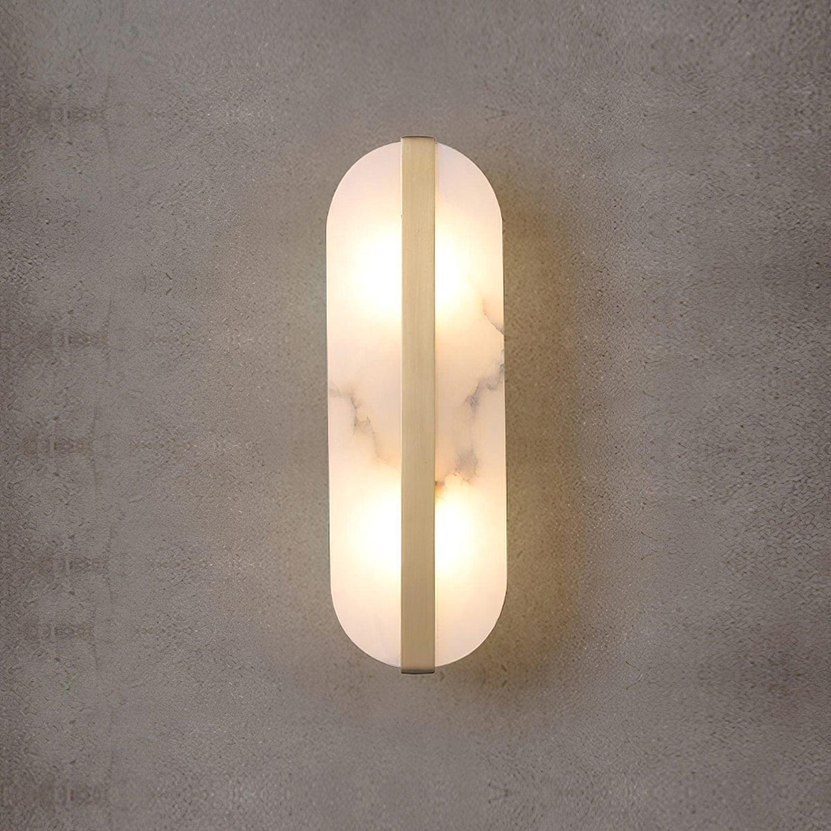 Calura podwójna kinkietowa lampa ścienna w alabastrze
