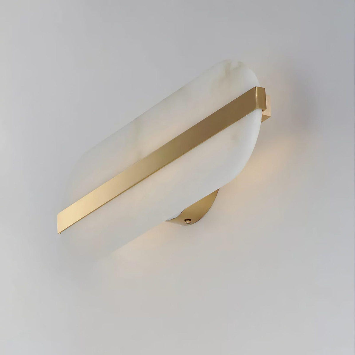 Calura podwójna kinkietowa lampa ścienna w alabastrze