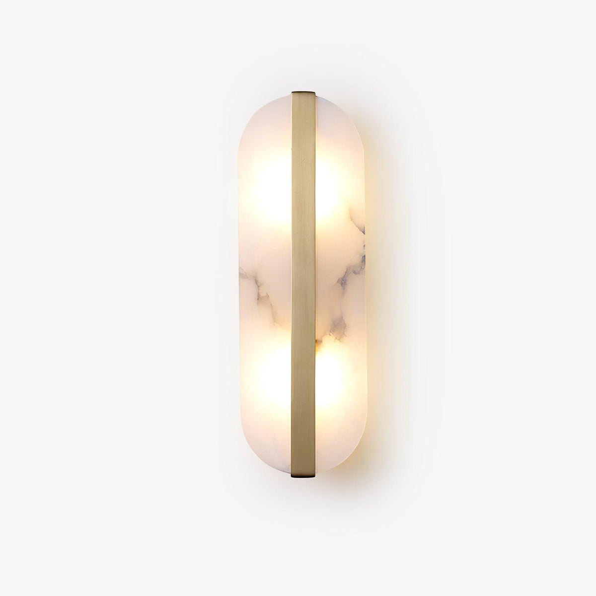 Calura podwójna kinkietowa lampa ścienna w alabastrze
