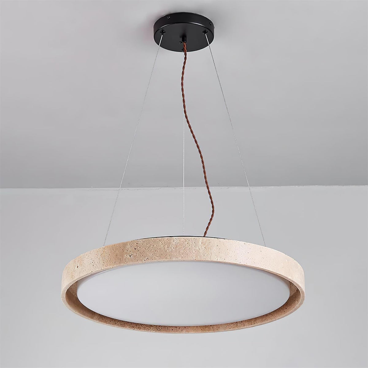Lampa wisząca Ritta Travertine Ring