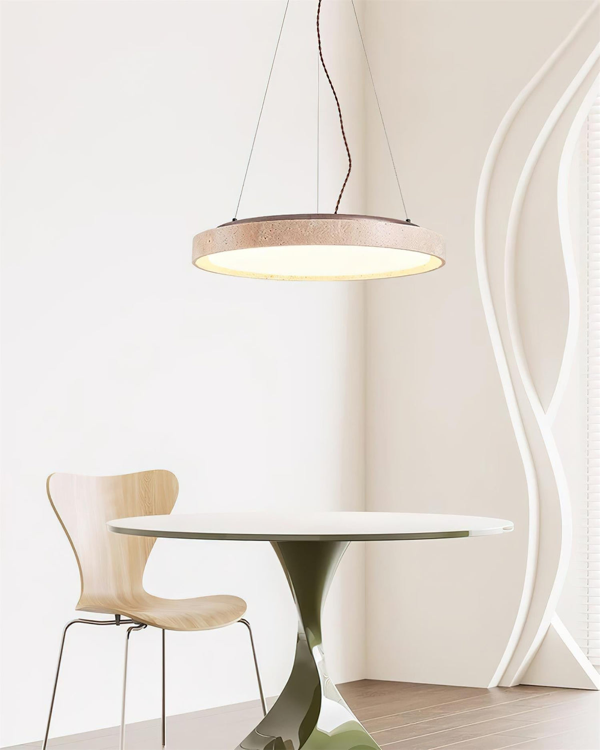 Lampa wisząca Ritta Travertine Ring