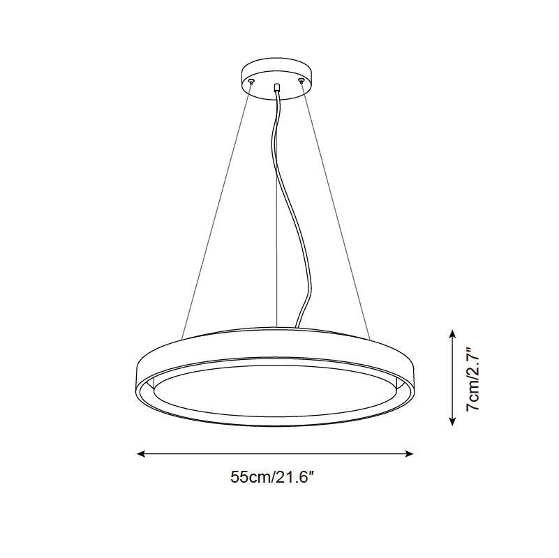 Lampa wisząca Ritta Travertine Ring