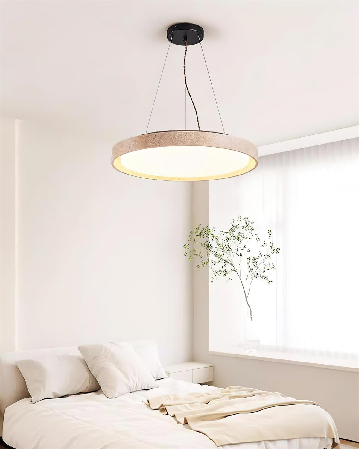 Lampa wisząca Ritta Travertine Ring