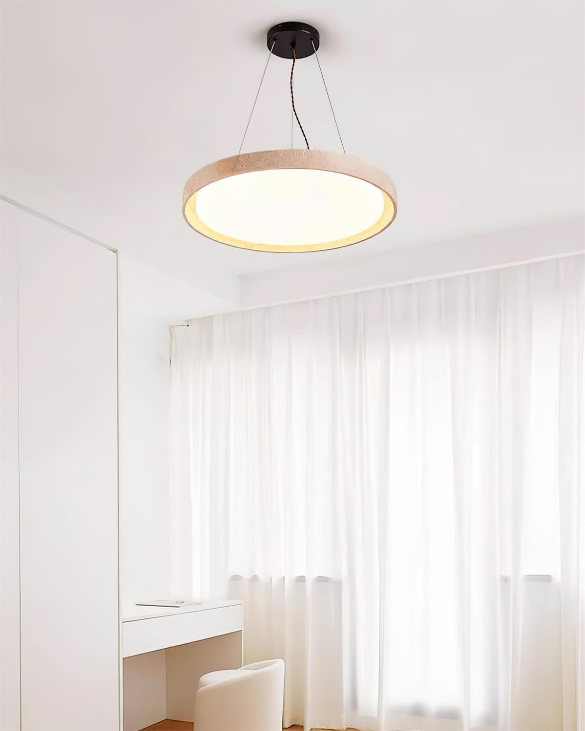 Lampa wisząca Ritta Travertine Ring