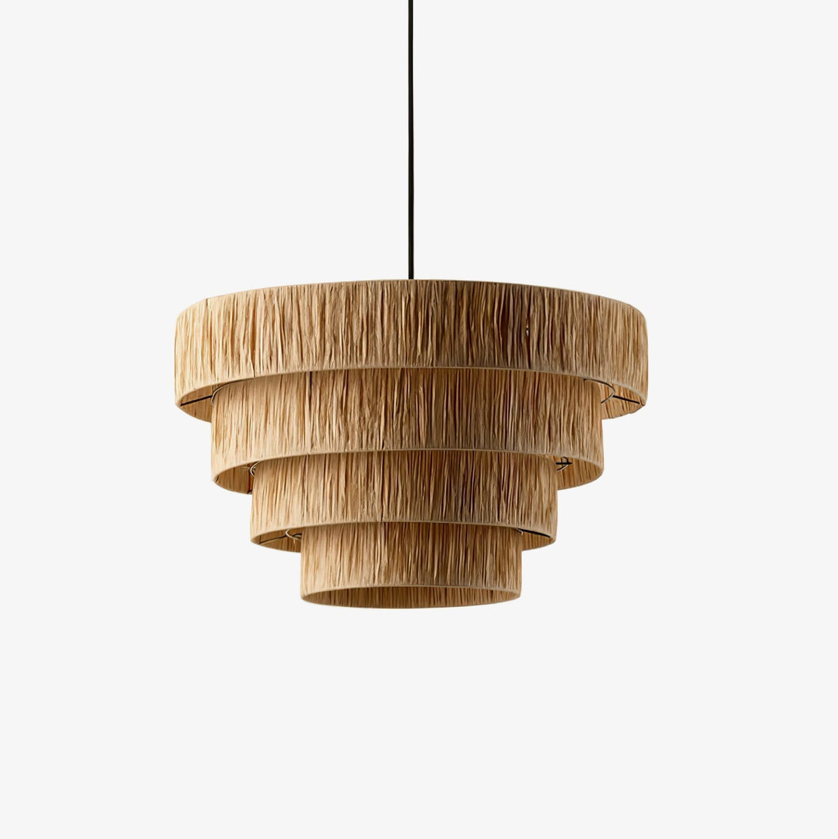 Thyra słomiana lampa wisząca w stylu tradycyjnym retro