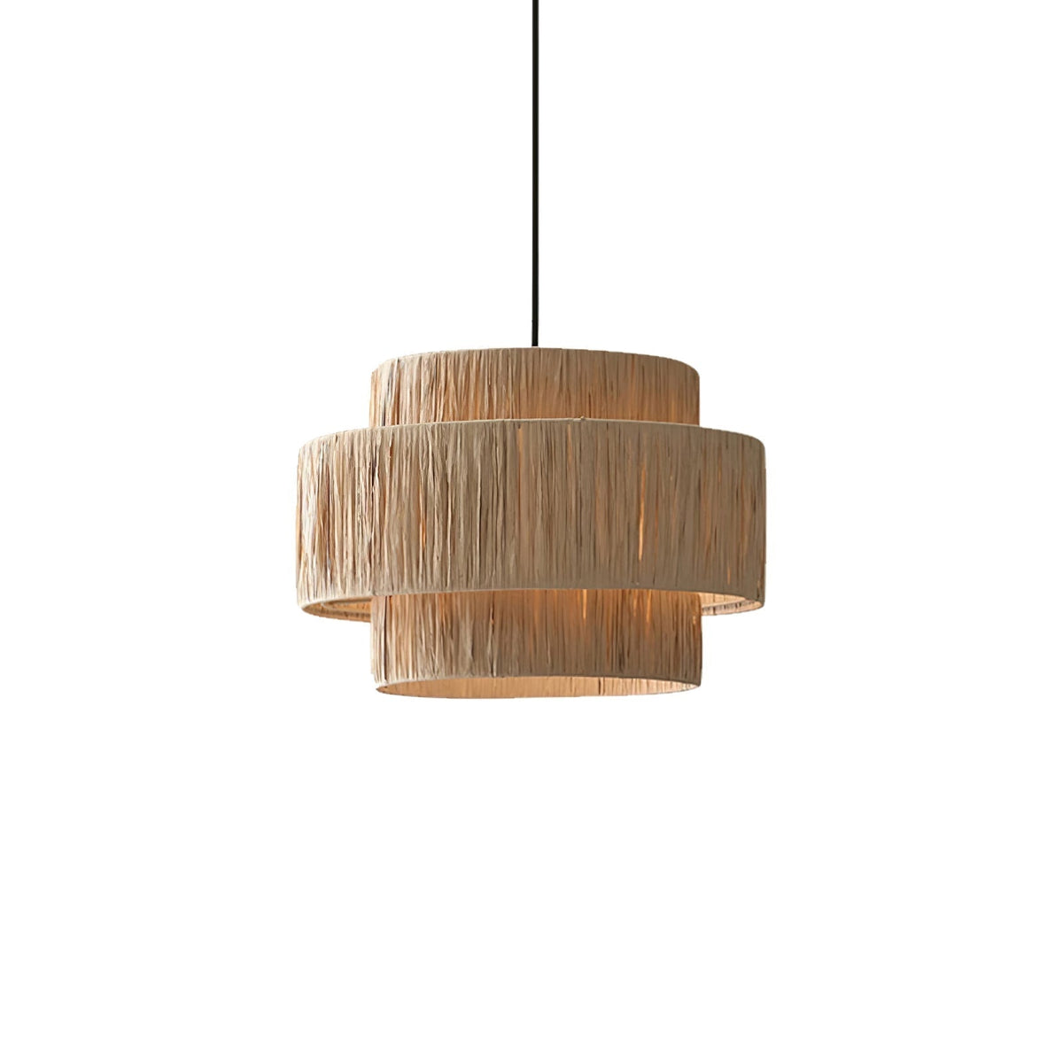 Thyra słomiana lampa wisząca w stylu tradycyjnym retro