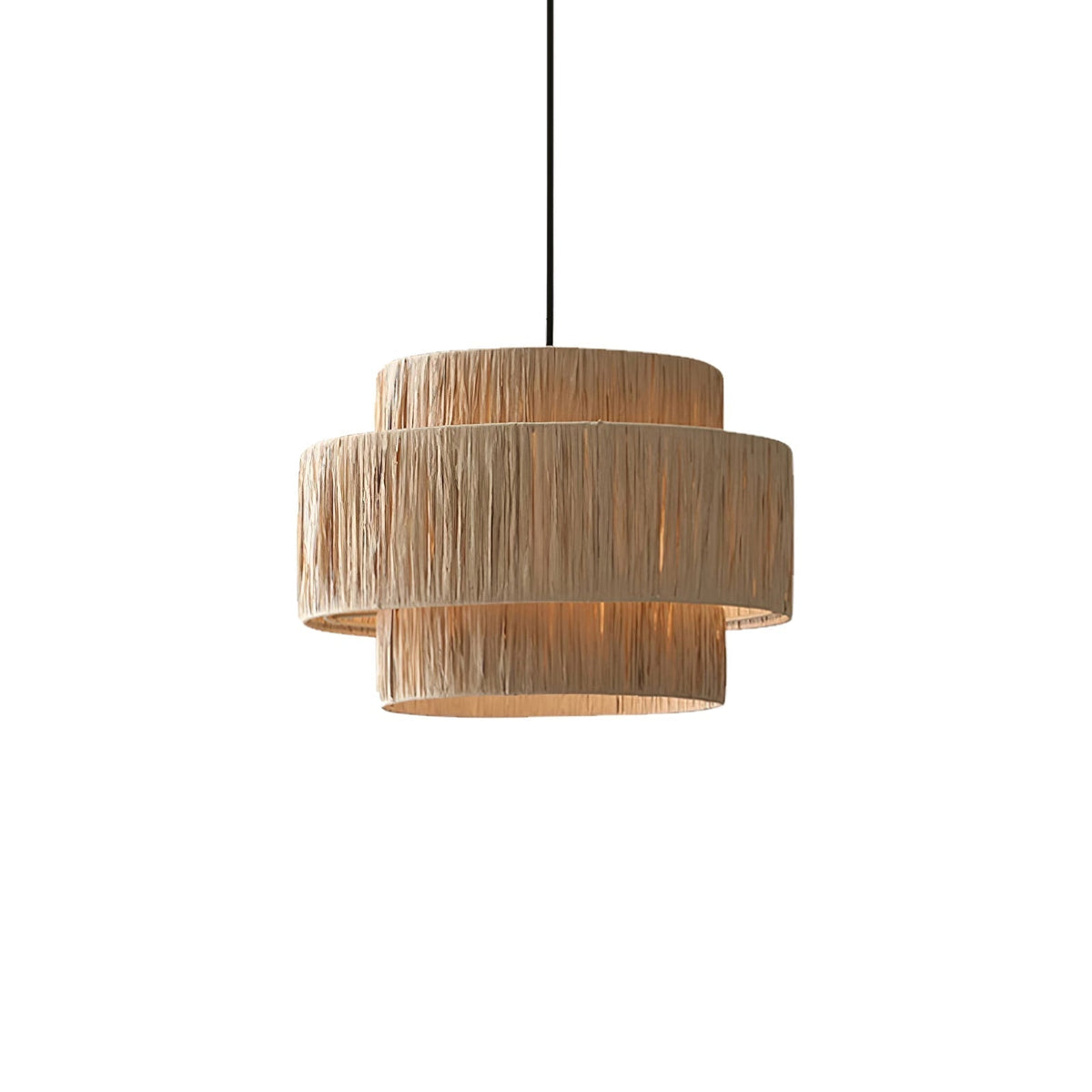 Thyra słomiana lampa wisząca w stylu tradycyjnym retro