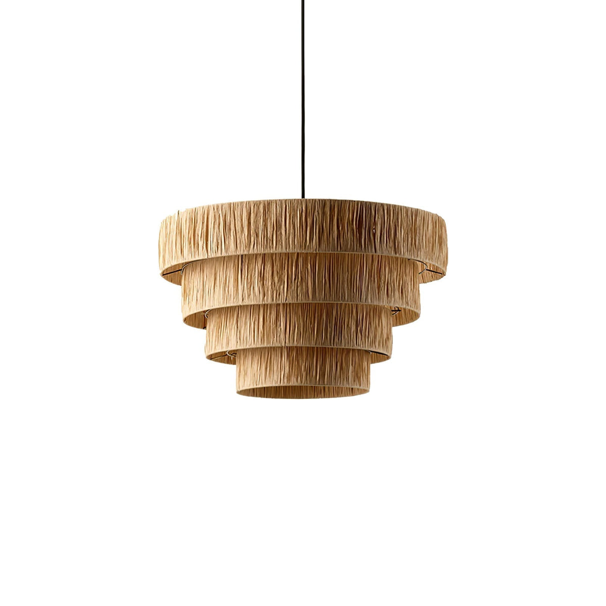 Thyra słomiana lampa wisząca w stylu tradycyjnym retro