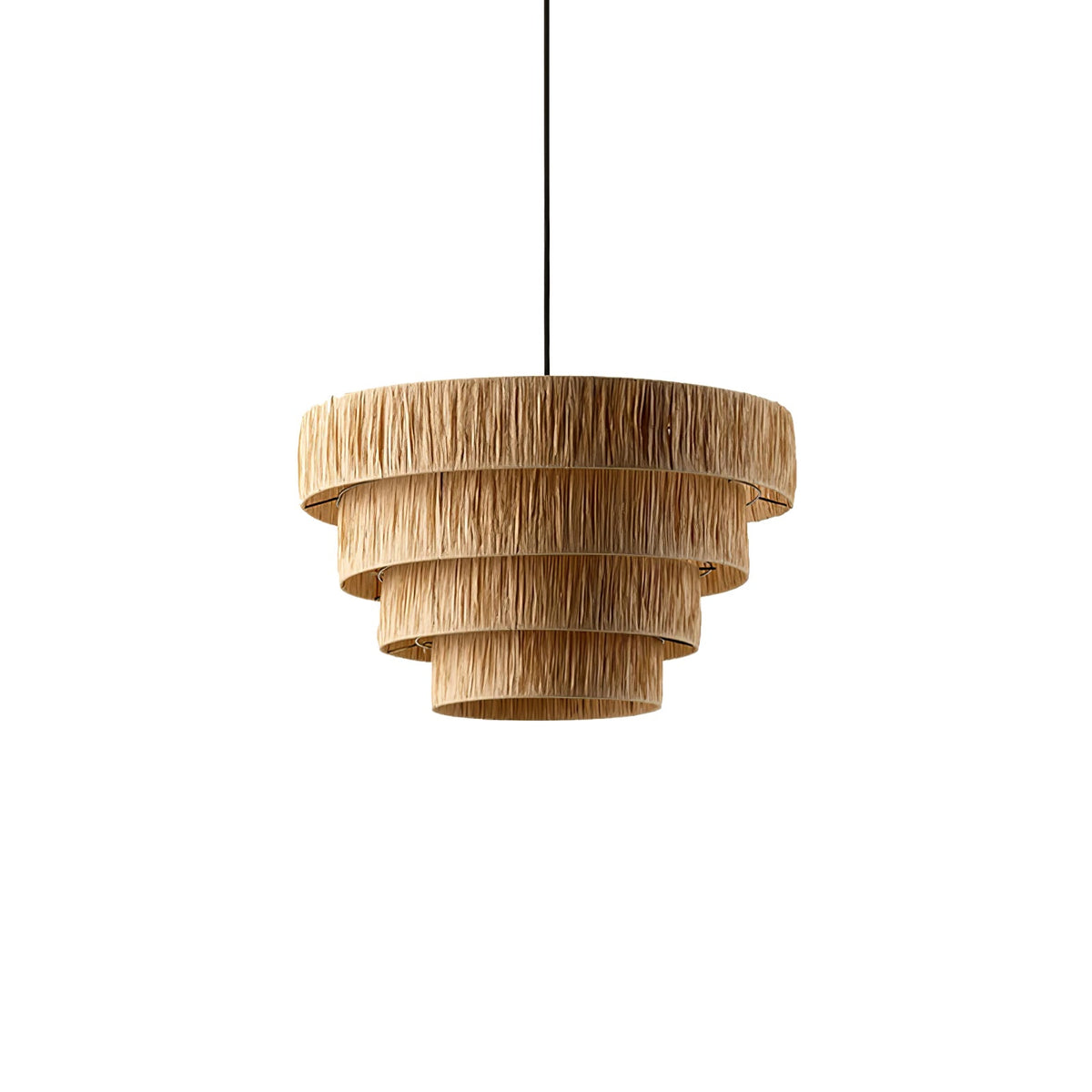 Thyra słomiana lampa wisząca w stylu tradycyjnym retro