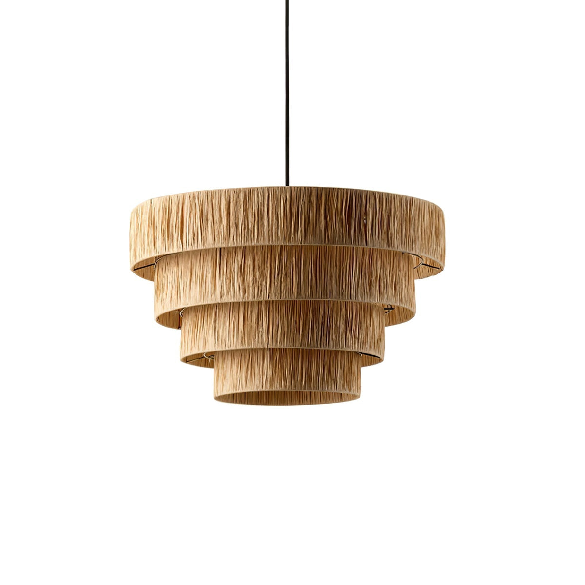 Thyra słomiana lampa wisząca w stylu tradycyjnym retro