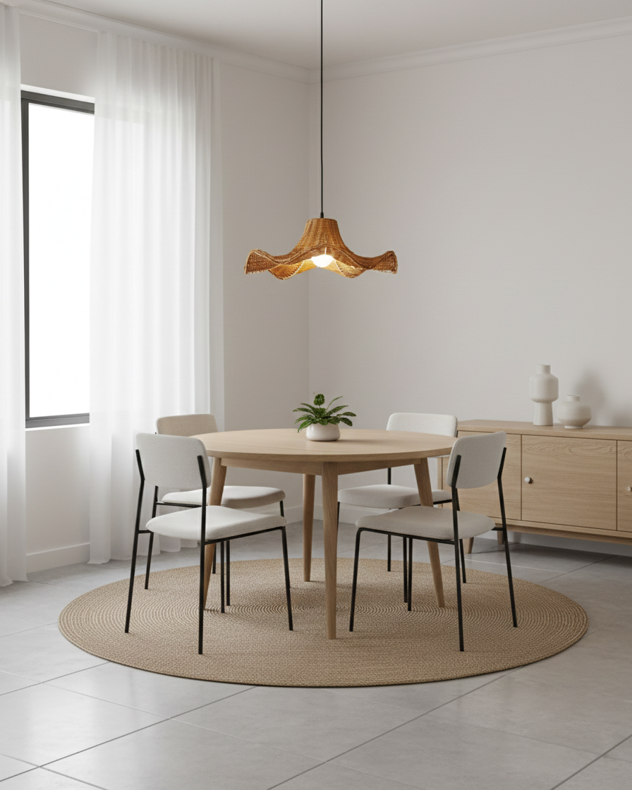 Lampa wisząca Ravelle ze skrzydeł rattanu