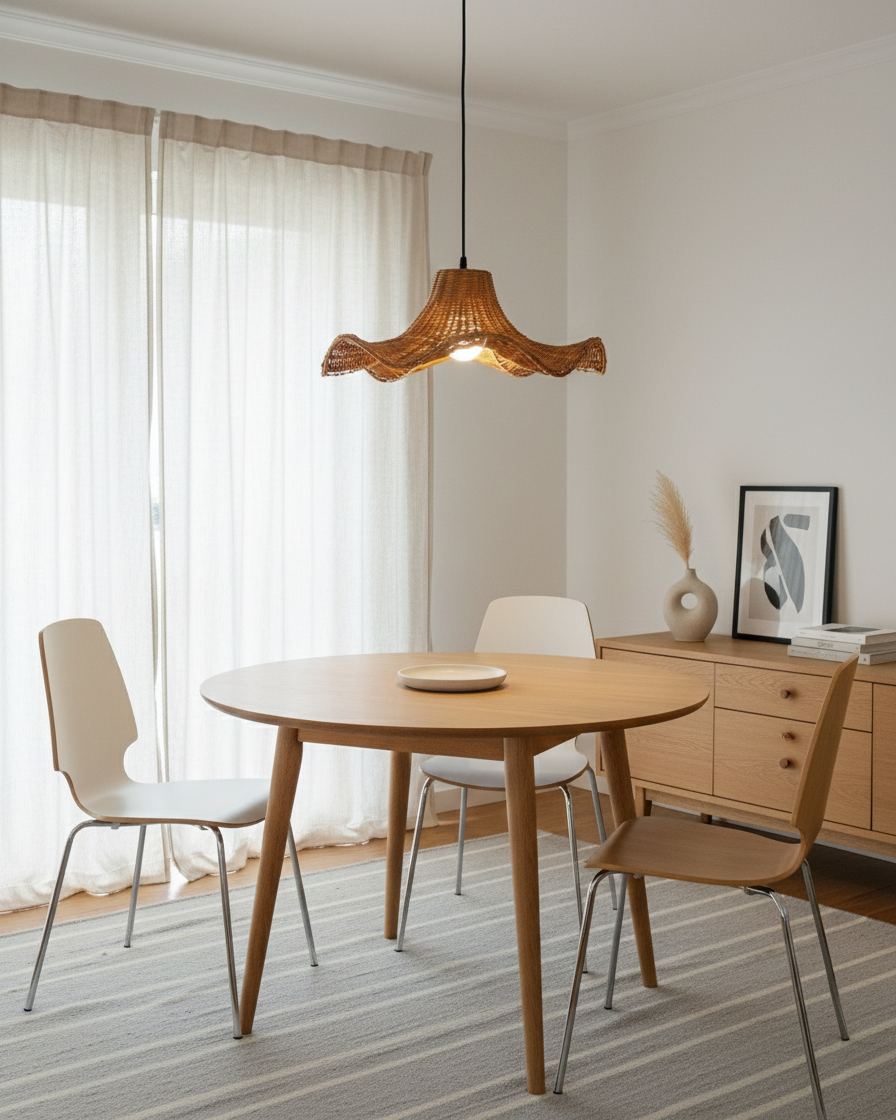 Lampa wisząca Ravelle ze skrzydeł rattanu