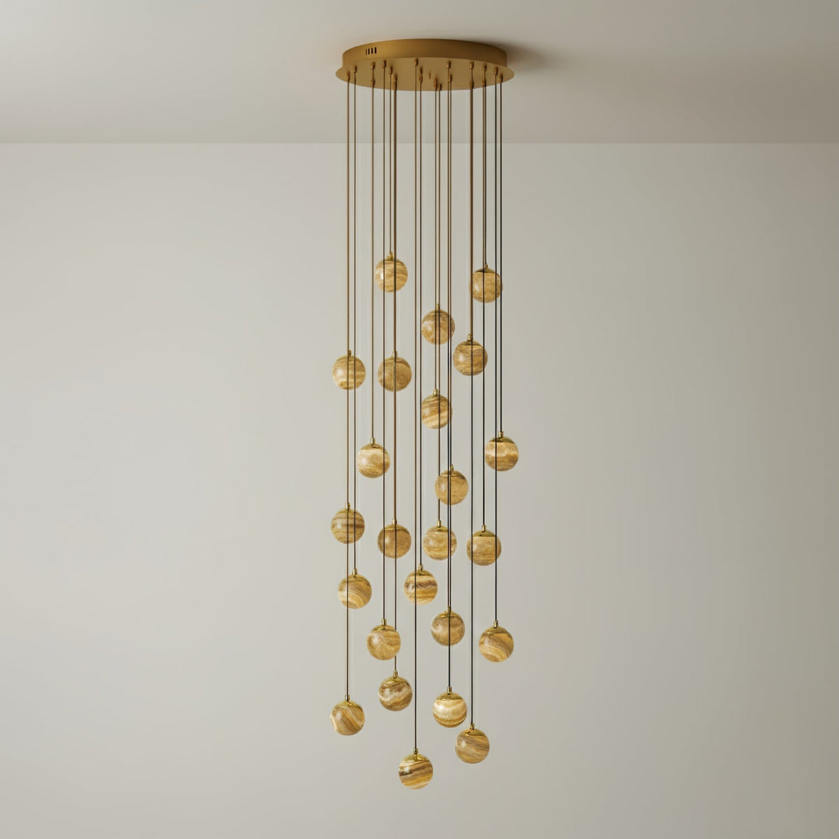 LUX Alabaster Cluster żyrandol schodowy