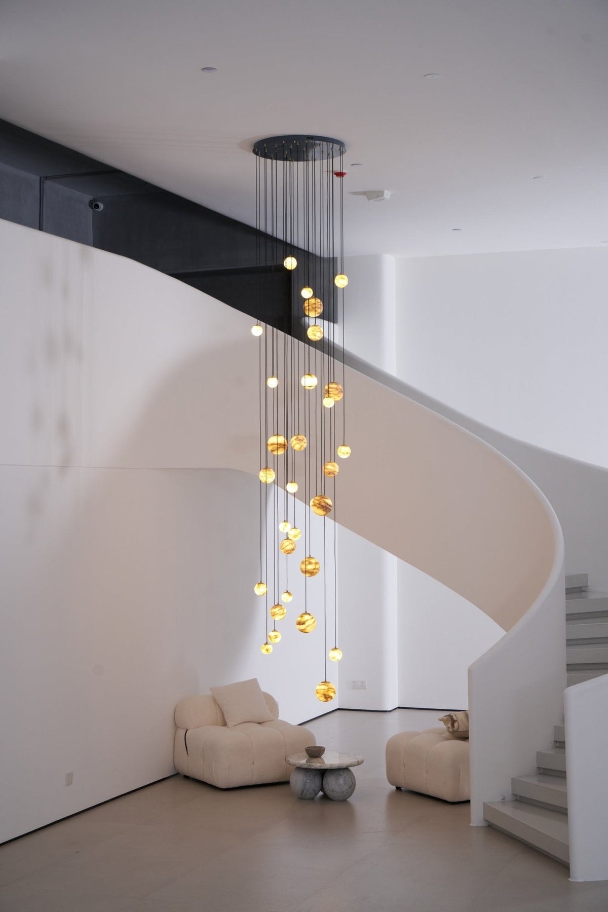 LUX Alabaster Cluster żyrandol schodowy