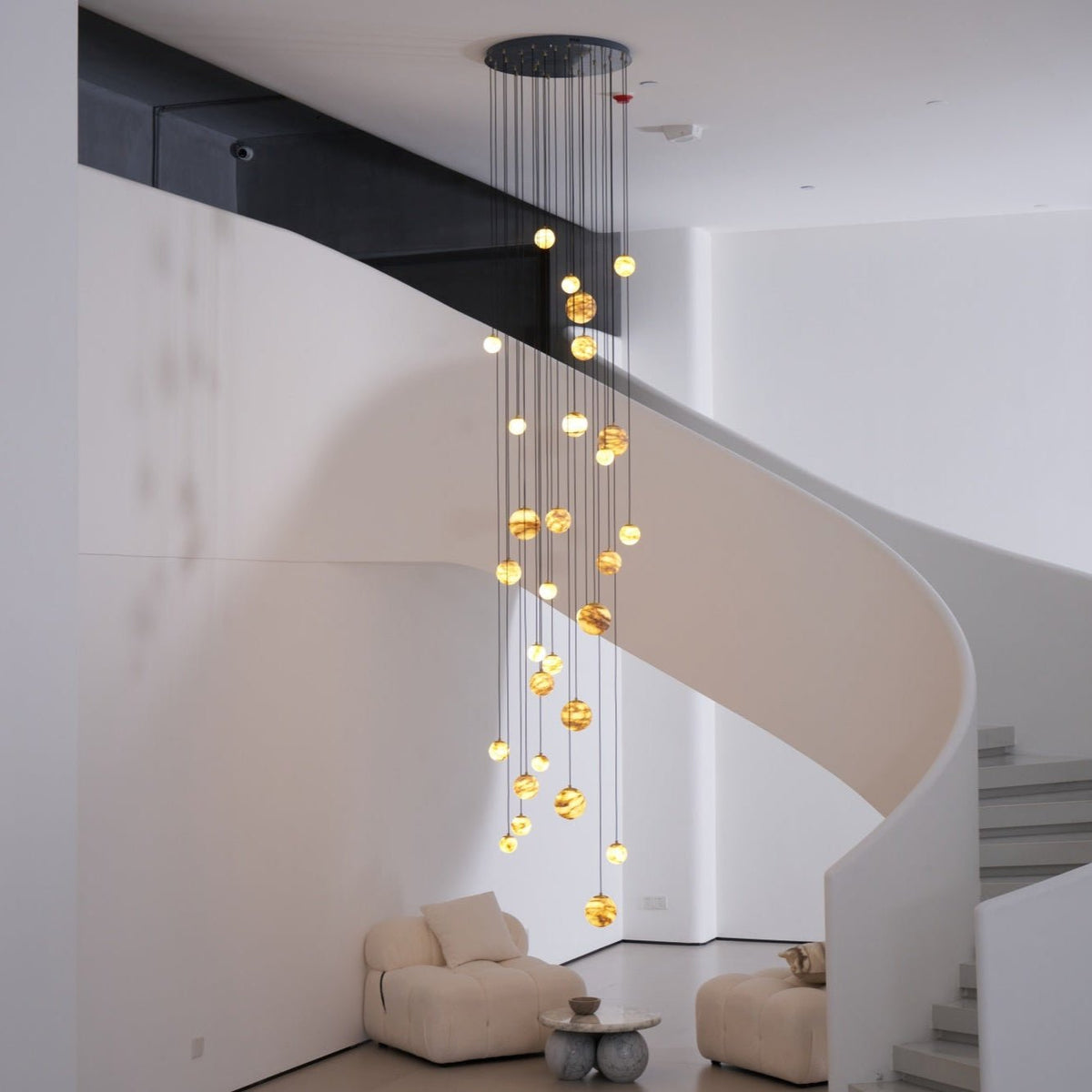 LUX Alabaster Cluster żyrandol schodowy