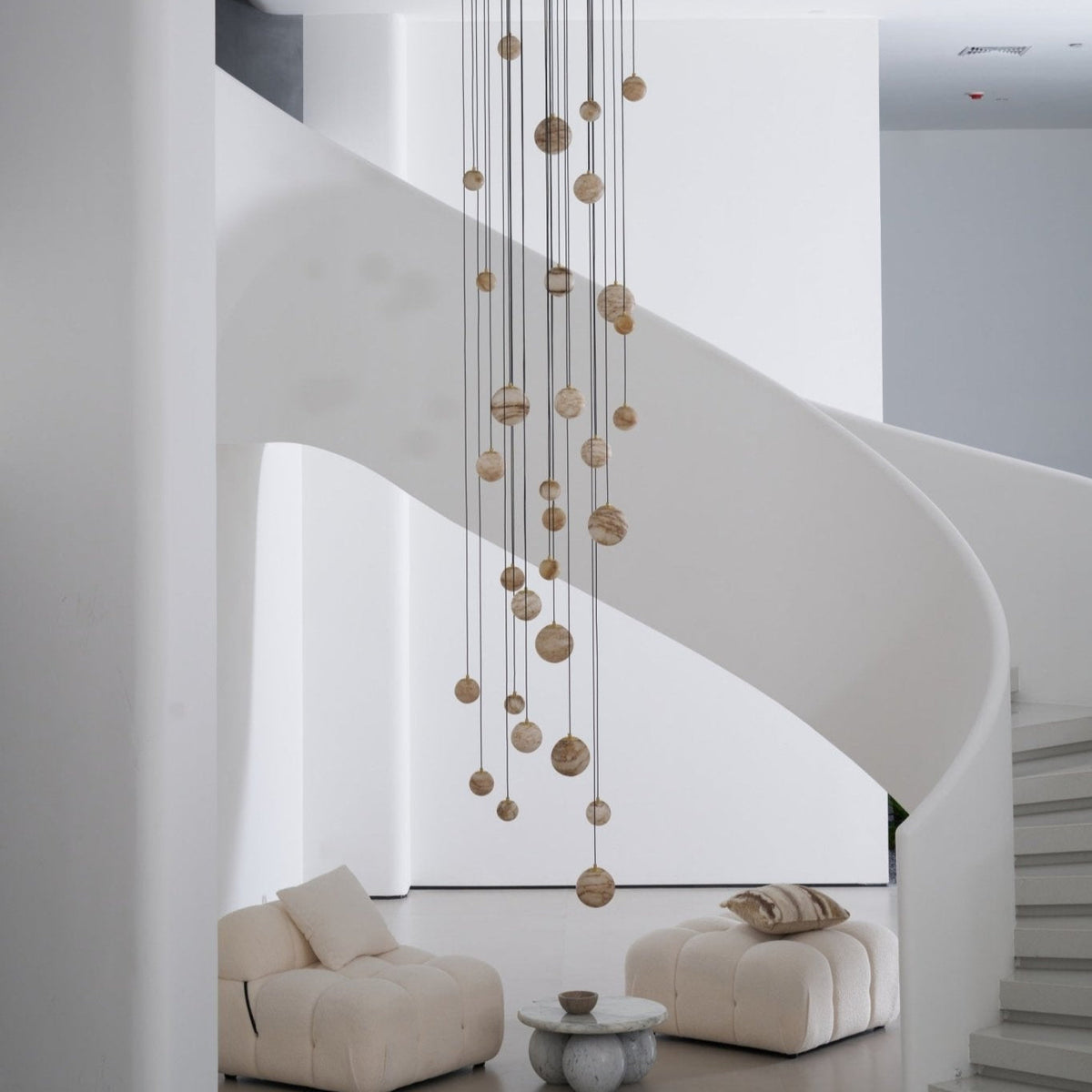 LUX Alabaster Cluster żyrandol schodowy
