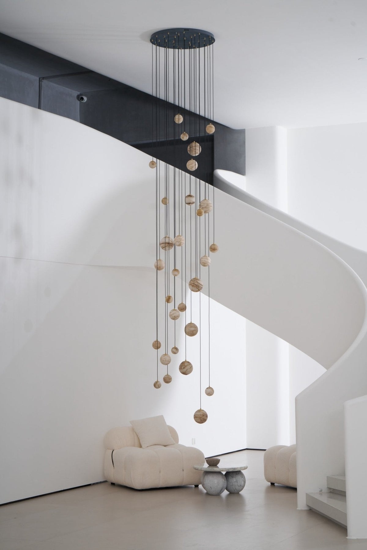 LUX Alabaster Cluster żyrandol schodowy